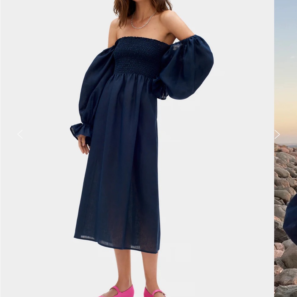 SLEEPER NAVY BLUE ATLANTA DRESS